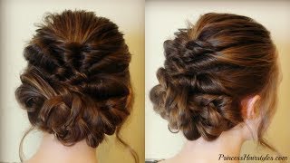 Prom & Wedding Hairstyle! Romantic Updo With Twists and Braids screenshot 1