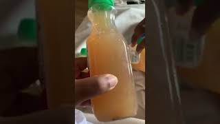 Mold in outdated brand apple juice picked and delivered by employees Smh unacceptable