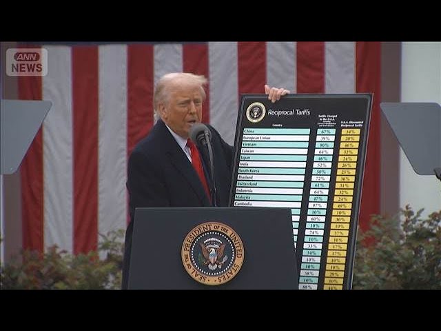 7日に最大15カ国に関税率通知 トランプ大統領 日本時間8日午前1時から
