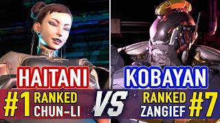 SF6 🤜 HAITANI (#1 Ranked Chun-Li) vs KOBAYAN (#7 Ranked Zangief) 🤛 SF6 High Level Gameplay