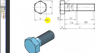 [메카피아] 전산응용기계제도기능사 실기 Inventor 2010(인벤터) 동영상 강좌 4-7 육각머리 볼트 그리기