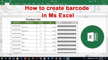 How to generate barcode in Ms Excel With barcode font | Excel Tutorials