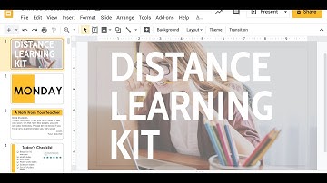 Distance Learning FREE Google Slide Template for Teachers