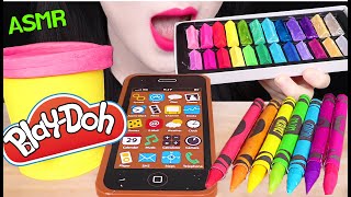 ASMR EDIBLE CRAYON, EDIBLE PASTEL, EDIBLE iPHONE 먹는 파스텔, 먹는 색연필, 먹는 아이폰 먹방 JANE ASMR 제인