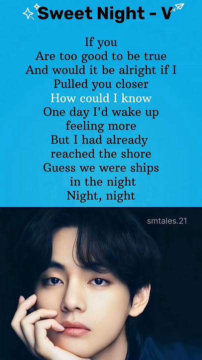 Sweet Night lyrics - V (BTS) #lyrics #song #taehyung #sweetnight
