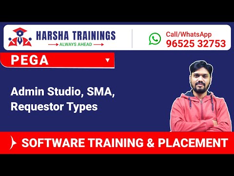 #Pega Tutorials | Admin Studio, SMA, Requestor Types | | Training Call/Whatsapp +919652532753