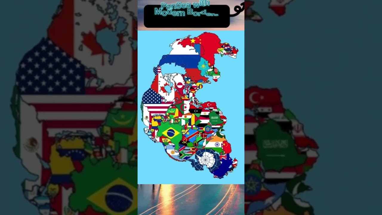 Pangea With Modern Borders History Maps