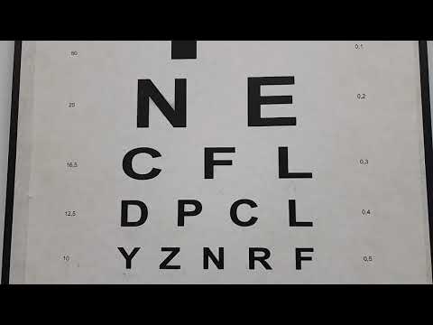 Badanie ostrości widzenia (tablice Snellena)