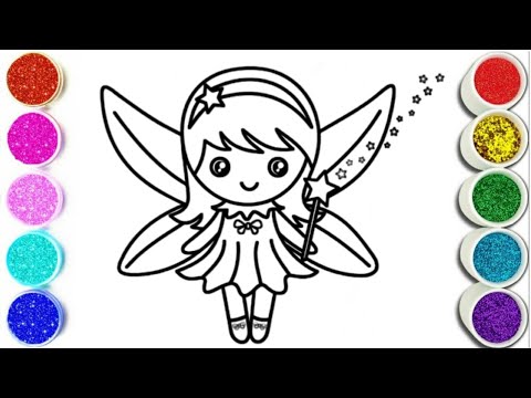 How to draw a Fairy for kids | Fairy Drawing Lesson Step by Step - YouTube