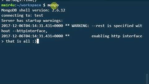 Mongo Shell Basics - "Open Mongo Shell"