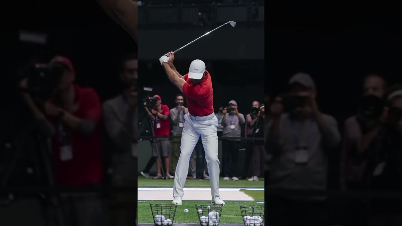 Tiger Woods Iron Swing Slow Motion 2025 Face On