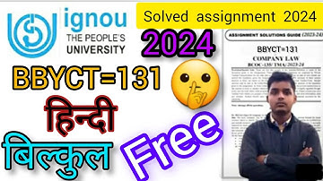 BBYCT=131 hindi यहां मिलता है फ्री में Assignment 2023-24 | IGNOU solved free assignment 2024