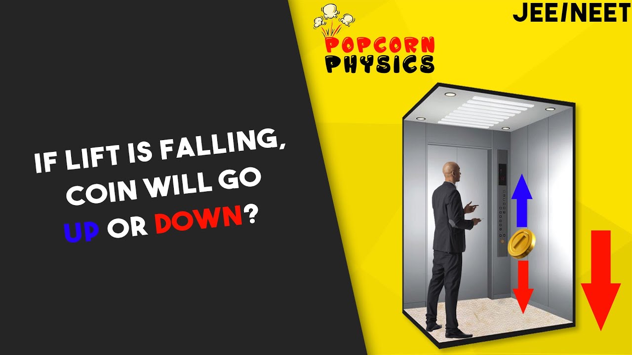 If Lift is falling, coin will go up or down? IIT JEE & NEET by Prateek