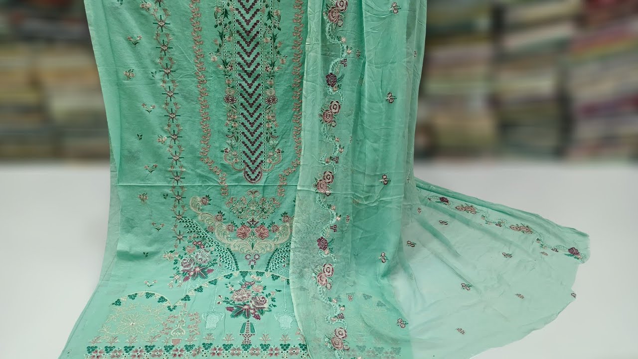 Luxury Lawn Embroidered with | Pure Chiffon Embroidered Dupatta | New Arrivals 2026