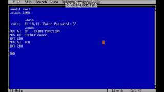 DosBox Assembly - Creating a password lock!