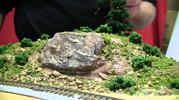 Basic Model Train Scenery Tutorial #2 - Using color pigment on a rock formation