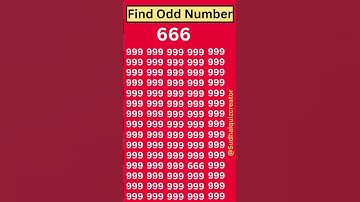 FIND ODD NUMBER 👀🧠#facts #education #gk #mathematics #odd #games #challenge #numberpuzzle