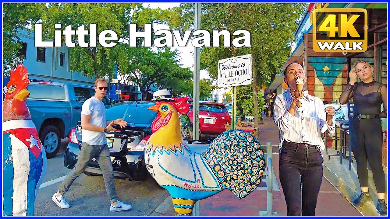 【4K】WALK Miami Calle Ocho LITTLE HAVANA Florida USA Travel