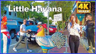 【4K】WALK Miami Calle Ocho LITTLE HAVANA Florida USA Travel