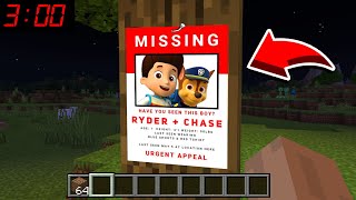 Minecraft: RYDER AND CHASE ARE MISSING! (Ps3/Xbox360/PS4/XboxOne/PE/MCPE)