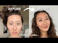 24 hour glow up transformation at home  cutting my hair lash perm  more