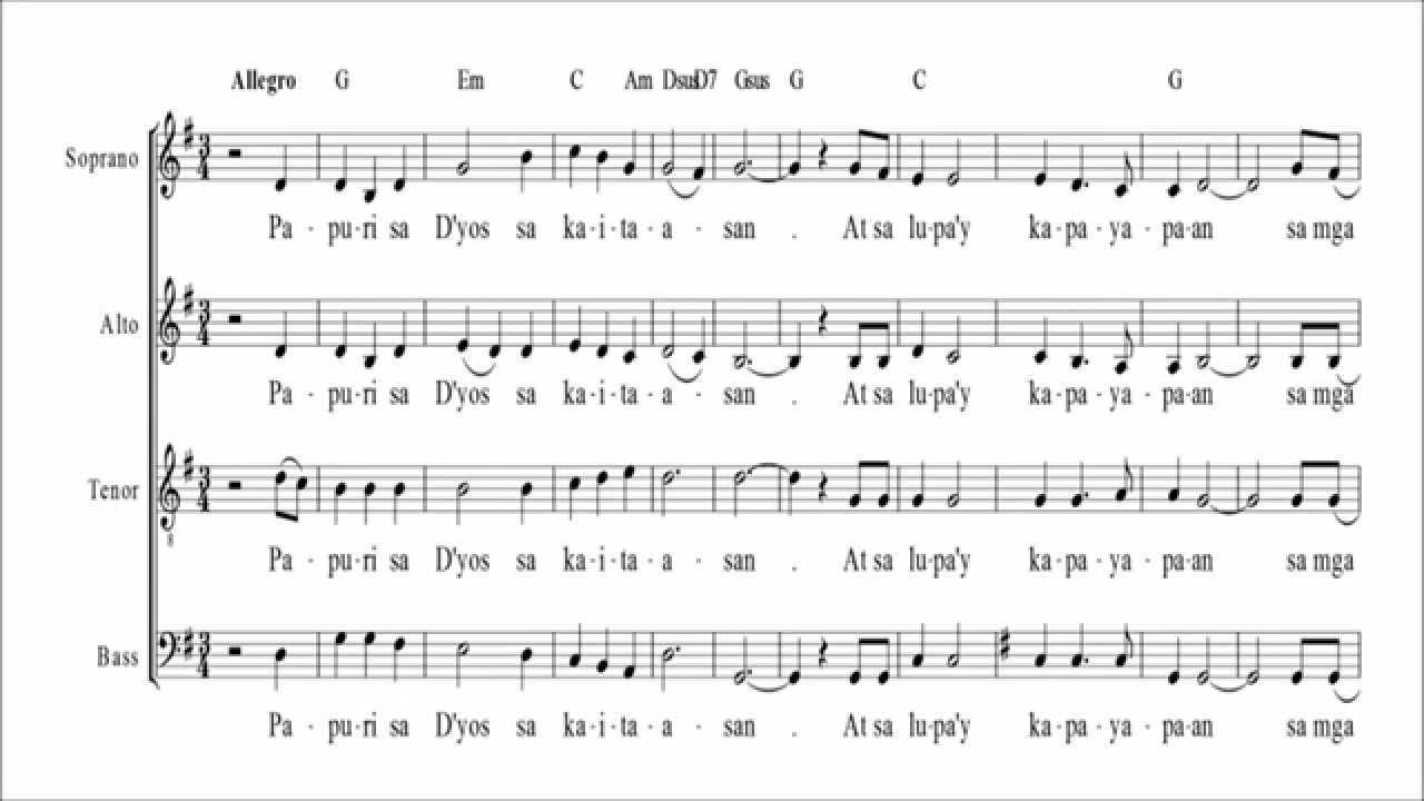 Papuri sa Diyos SATB - Samonte Chords - Chordify