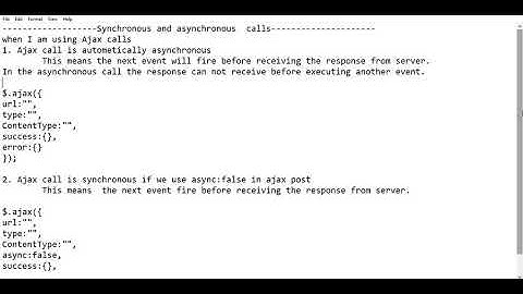 Ajax synchronous call