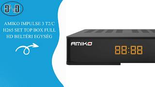 Amiko Impulse 3 T2/C H265 Set Top Box Full HD beltéri egység