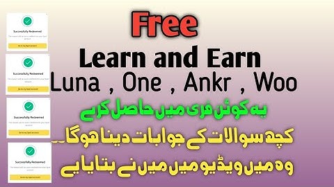 Earn Free Coin || Answer Quiz and Earn || LUNA , ANKR , ONE,  and More