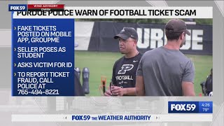 Police warn of scam involving Purdue football tickets
