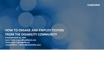 How to Engage and Employ Users from the Disability Community in Accessibility Testing