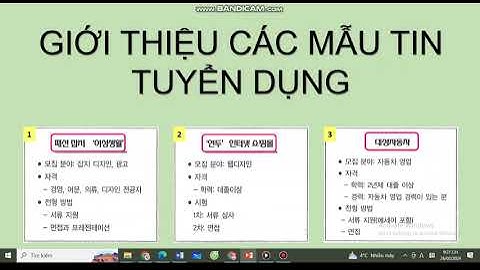 [Tiếng Hàn thương mại] Bài 1-6: Tìm việc - Các mẫu tin tuyển dụng