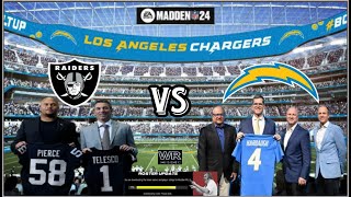 Las Vegas Raiders Vs Los Angeles Chargers | Madden 24 | Madden 24 Roster Update 5/04/24