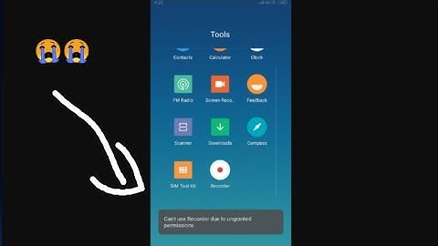 Recorder can ,t recorder due to ungranted permissions
