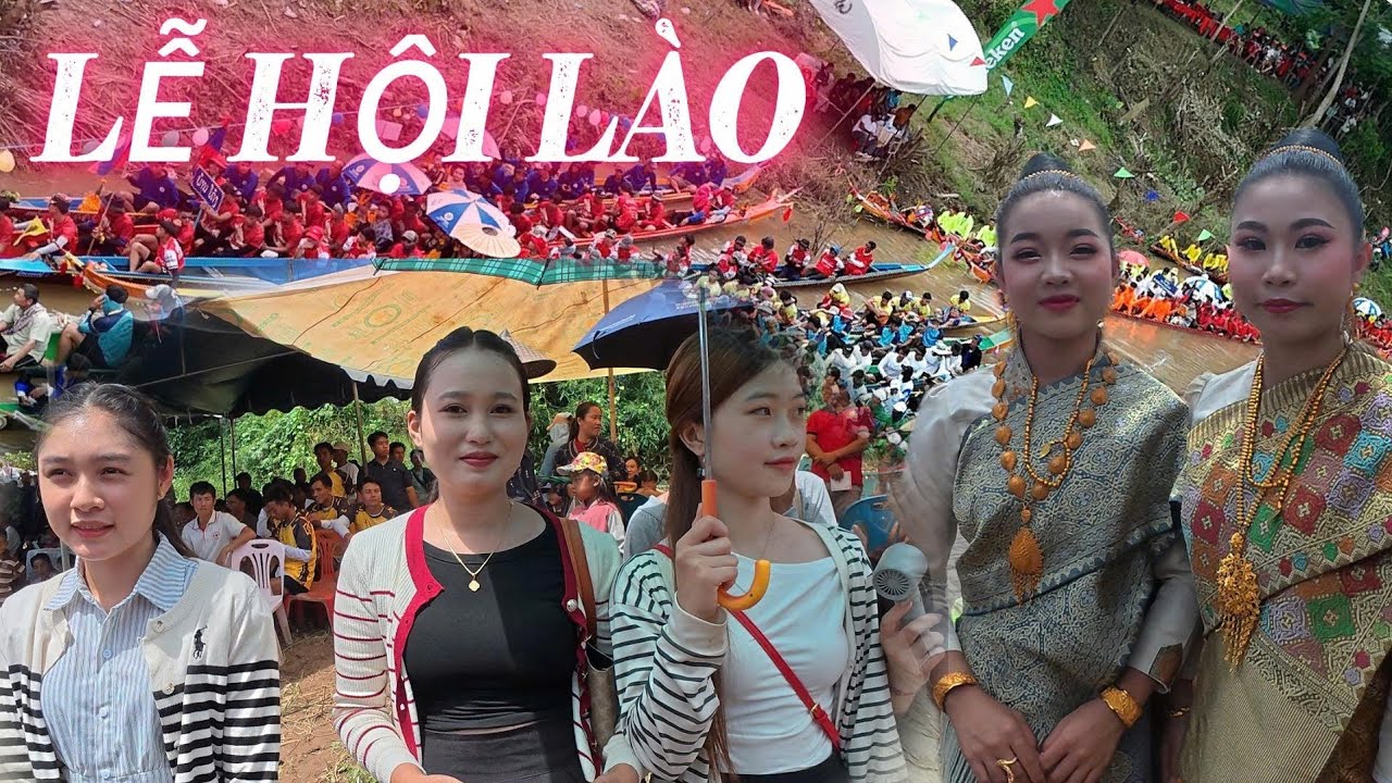 🇱🇦Gái LÀO xinh đẹpTại Lễ Hội đua thuyền ở LÀO