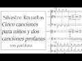 Silvestre Revueltas - 5 Canciones para niños y 2 canciones profanas (1938) Score