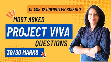 PROJECT VIVA Questions | Practical Exam | Class 12 Computer Science | ENGLISH