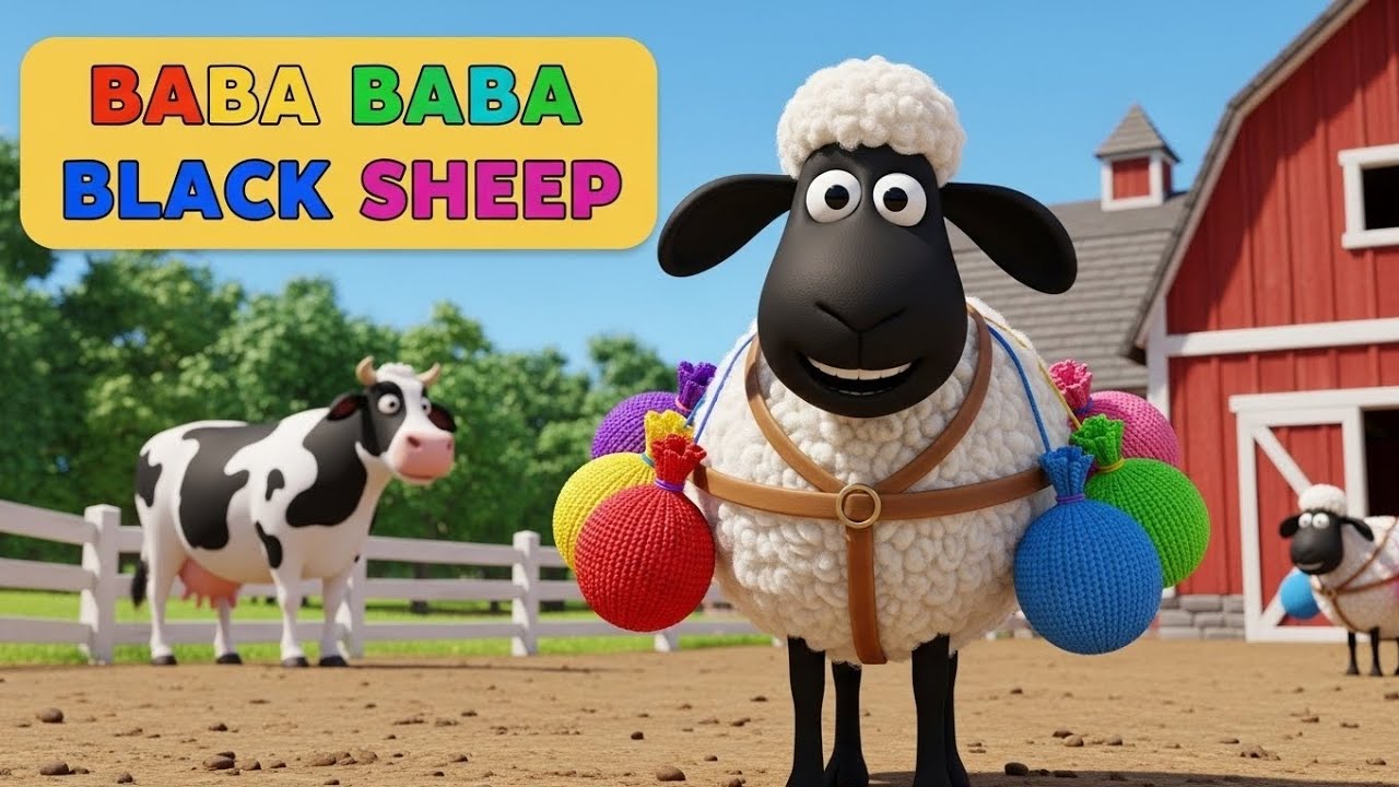 Baba Video Baba Baba Black Sheep 🐑 | Fun Kids Song & Nursery Rhyme | Sing Along ...