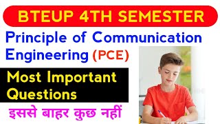 20 Most Important Questions//Principle of Communication Engineering//Bteup Exam 2023