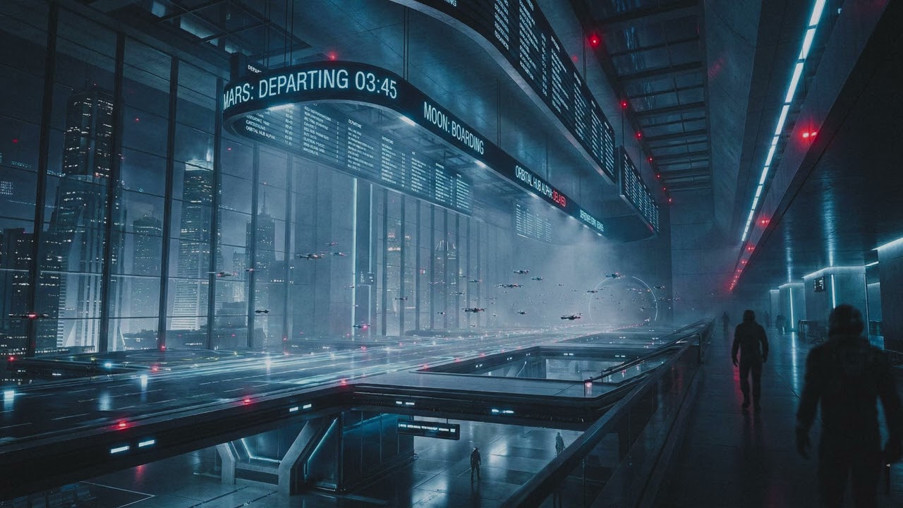 Final Boarding Notice | Cyberpunk Dystopian Sci-Fi Ambience
