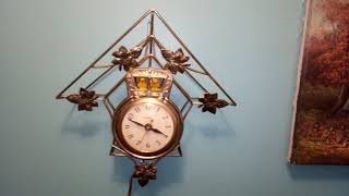 Gold United Clock Corp. Bird House Electric Wall Clock Model No. 50