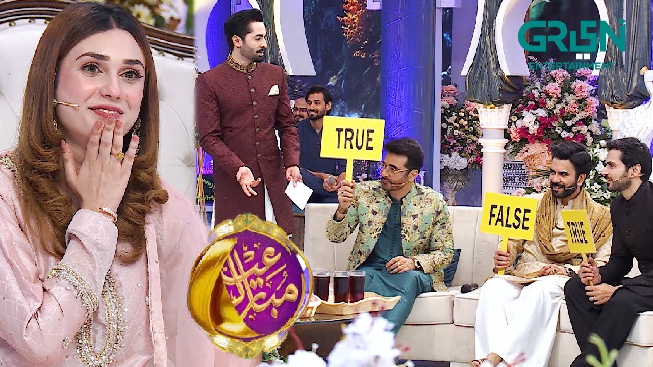 Mehfil e Eid | True & False "Game Segment" Danish Taimoor & Rabia Anum | Green TV Entertainment
