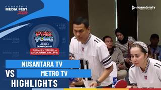 Download lagu Highlights Pingpong Nusantara Media Championship 2026: Nusantara TV vs Metro TV | NTV