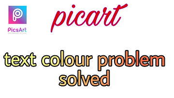 PicsArt text colour problem solved