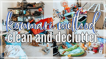 EXTREME GARAGE DECLUTTER | KONMARI METHOD CLEAN AND DECLUTTER WITH ME | COMPLETE DISASTER CLEANING