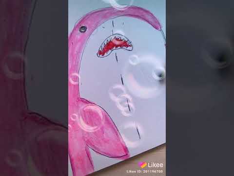 КАК НАРИСОВАТЬ АКУЛУ ИЗ ИКЕИ РОЗОВУЮ 🦈