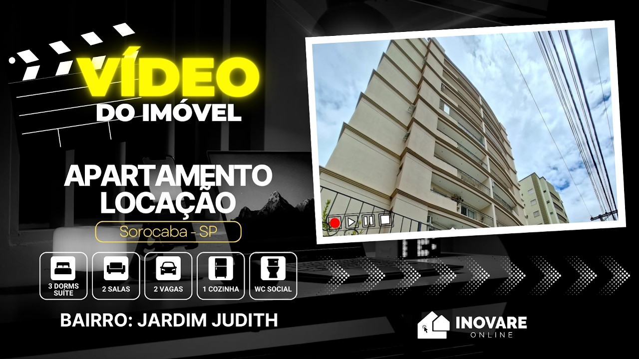 AP2605L – ALUGA-SE APTO 3 DORMS COM SUÍTE NO JD JUDITH, FÁCIL ACESSO À AV. ANTÔNIO CARLOS COMITRE