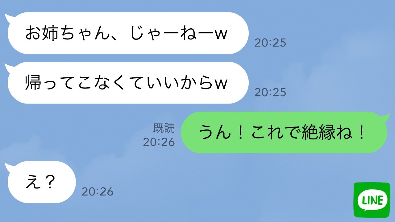 【LINE】妹を溺愛し私を邪魔者扱いする両親が嫌で行く宛も無く家を出た→唯一の知り合いのオタクおじさんの家に行ったら「何でもするなら住んでいいよw」生きる為におじさんと暮らして10年後…