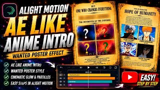AE LIKE ANIME INTRO IN ALIGHT MOTION | [ XML + PRESET ] LIKE @WATEGGEX-z8f anime edit #alightmotion