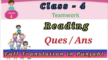 class 4 English Lesson 4 TEAMWORK Reading Question Answer exp solution chapter 4 #trending